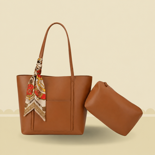 Women’s Tote Bag with Pouch | Modern Shoulder Bag – Velora Collection VC-049
