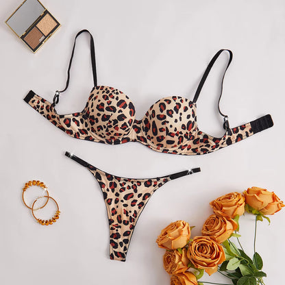 Women’s Leopard Print Bra & Panty Set | Stylish Lingerie – Velora Collection