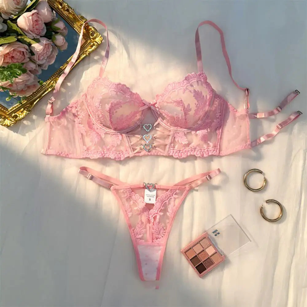 Women’s Lace Bra & Panty Set | Elegant Floral Lingerie – Velora Collection