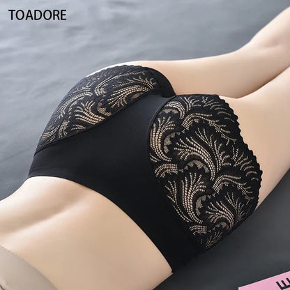 Black Lace Seamless Briefs for Women, Floral Design | Velora Collection