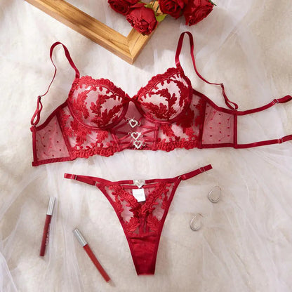 Women’s Lace Bra & Panty Set | Elegant Floral Lingerie – Velora Collection
