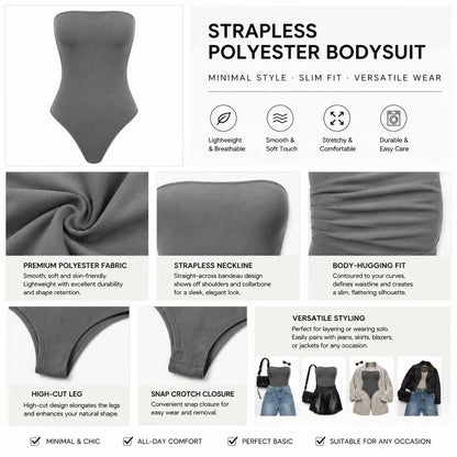 Women’s Strapless Seamless Bodysuit Shapewear | Slim Fit | Velora Collection