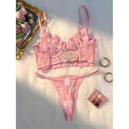 Women’s Lace Bra & Panty Set | Elegant Floral Lingerie – Velora Collection