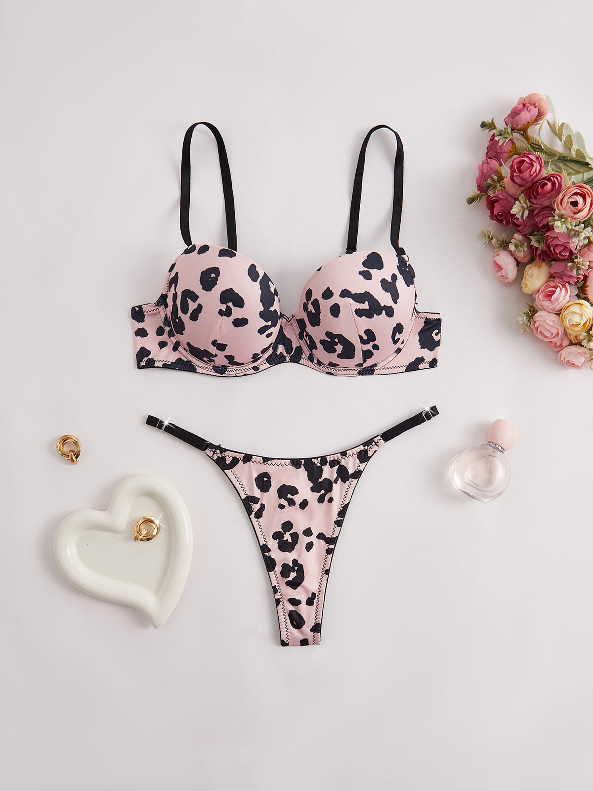 Women’s Leopard Print Bra & Panty Set | Stylish Lingerie – Velora Collection