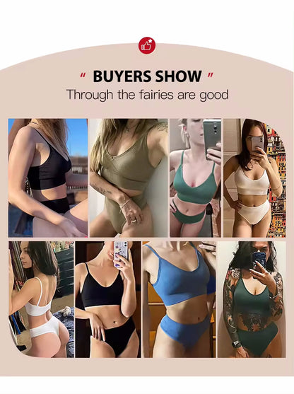 Seamless Cami Bra & Brief Set | Comfortable Everyday Lingerie – Velora Collection