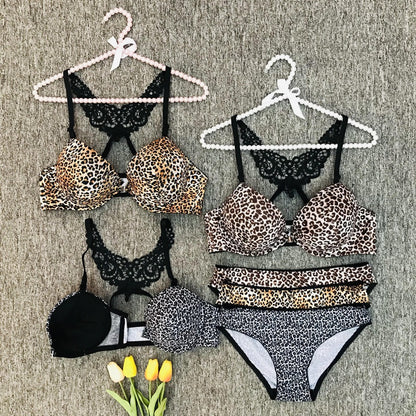 Leopard Print Bra for Women | Padded Push Up Lingerie Bra – Velora Collection
