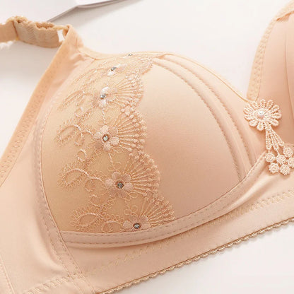 Women's Elegant Lace Embroidered Bra – Soft, Stylish & Comfortable Everyday