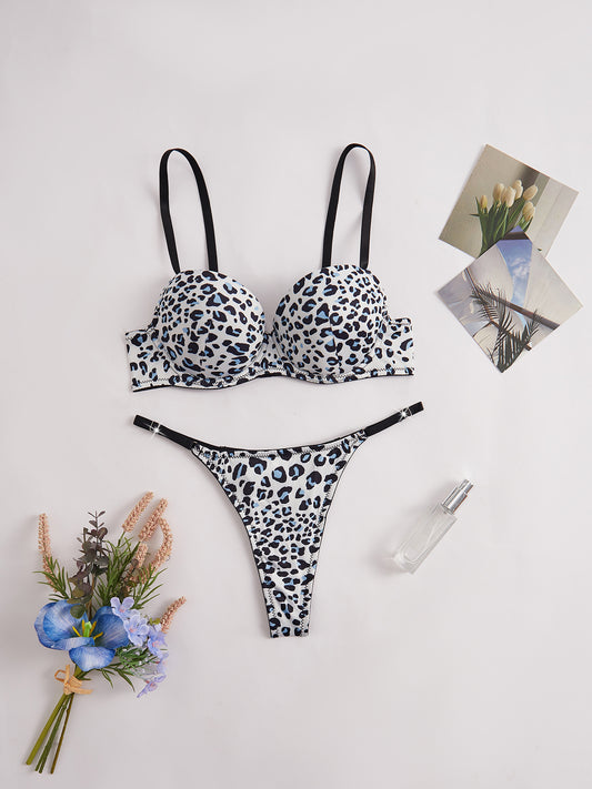 Women’s Leopard Print Bra & Panty Set | Stylish Lingerie – Velora Collection