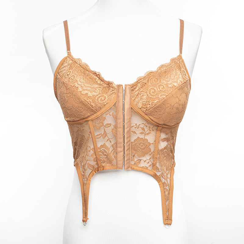 Women’s Lace Bustier Corset Top | Elegant Floral Lingerie – Velora Collection