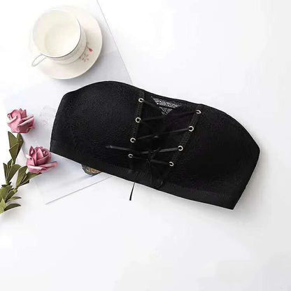 Black Strapless Lace Bra for Women, Backless Support Bra | Velora Collection