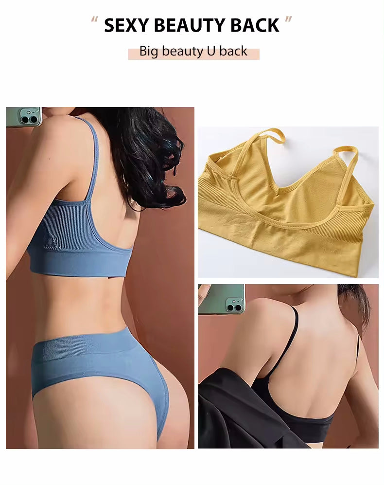 Seamless Cami Bra & Brief Set | Comfortable Everyday Lingerie – Velora Collection