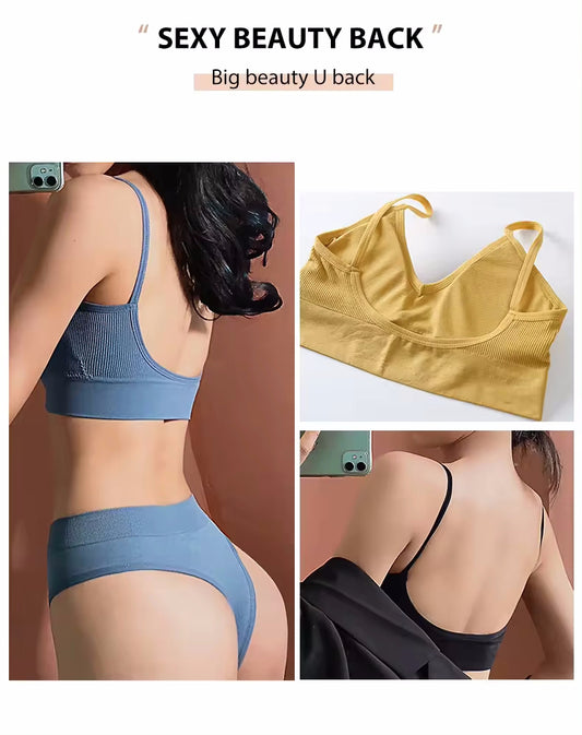 Seamless Cami Bra & Brief Set | Comfortable Everyday Lingerie – Velora Collection