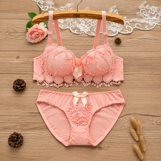 Lace Bra & Panty Set for Women | Padded Lingerie Set– Velora Collection