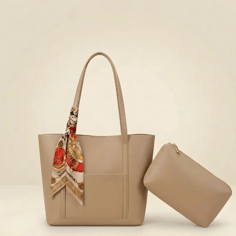 Women’s Tote Bag with Pouch | Modern Shoulder Bag – Velora Collection VC-049