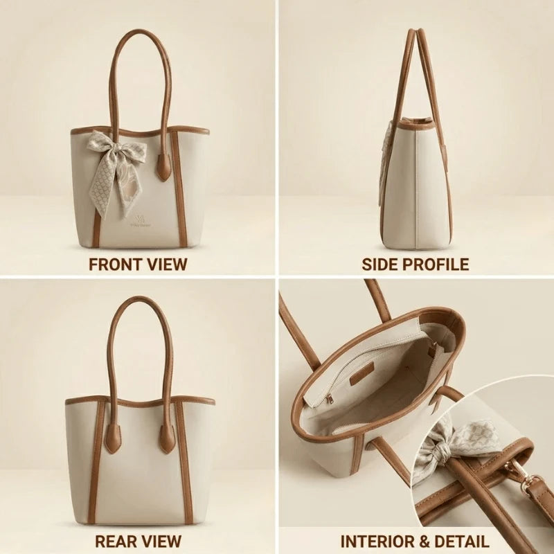 Women’s Canvas Tote Bag | Elegant Large Shoulder Handbag – Velora Collection VC-078
