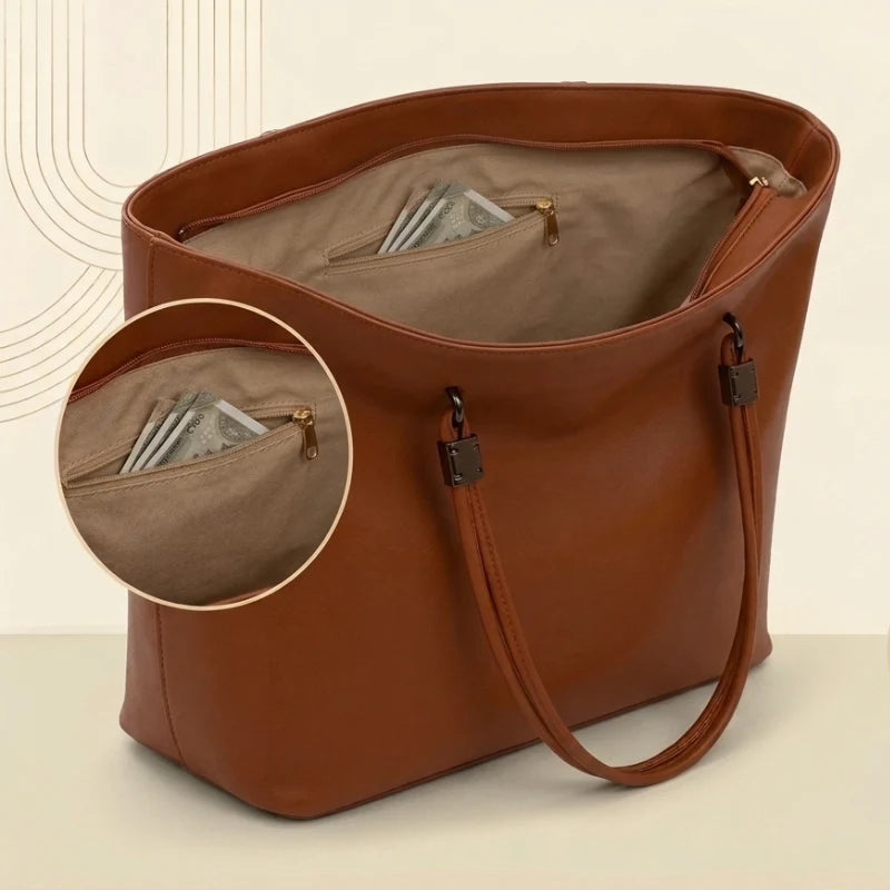 Vegan Leather Handbag | Stylish Everyday Shoulder Bag – Velora Collection VC-043