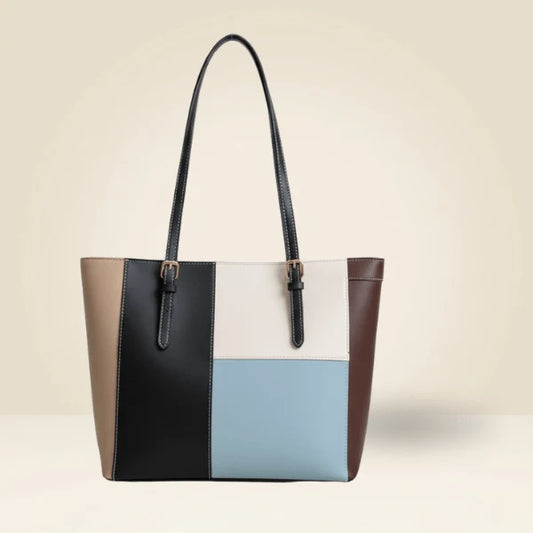 Women’s Color Block Tote Bag | Stylish Large Shoulder Handbag – Velora Collection VC-052